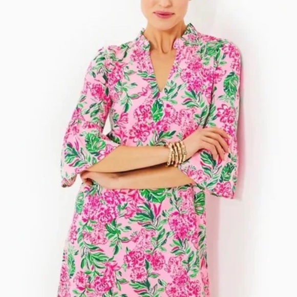 Lilly Pulitzer Hayes Dress in Conch Shell Pink Koala La La XL NWT - Picture 3 of 12